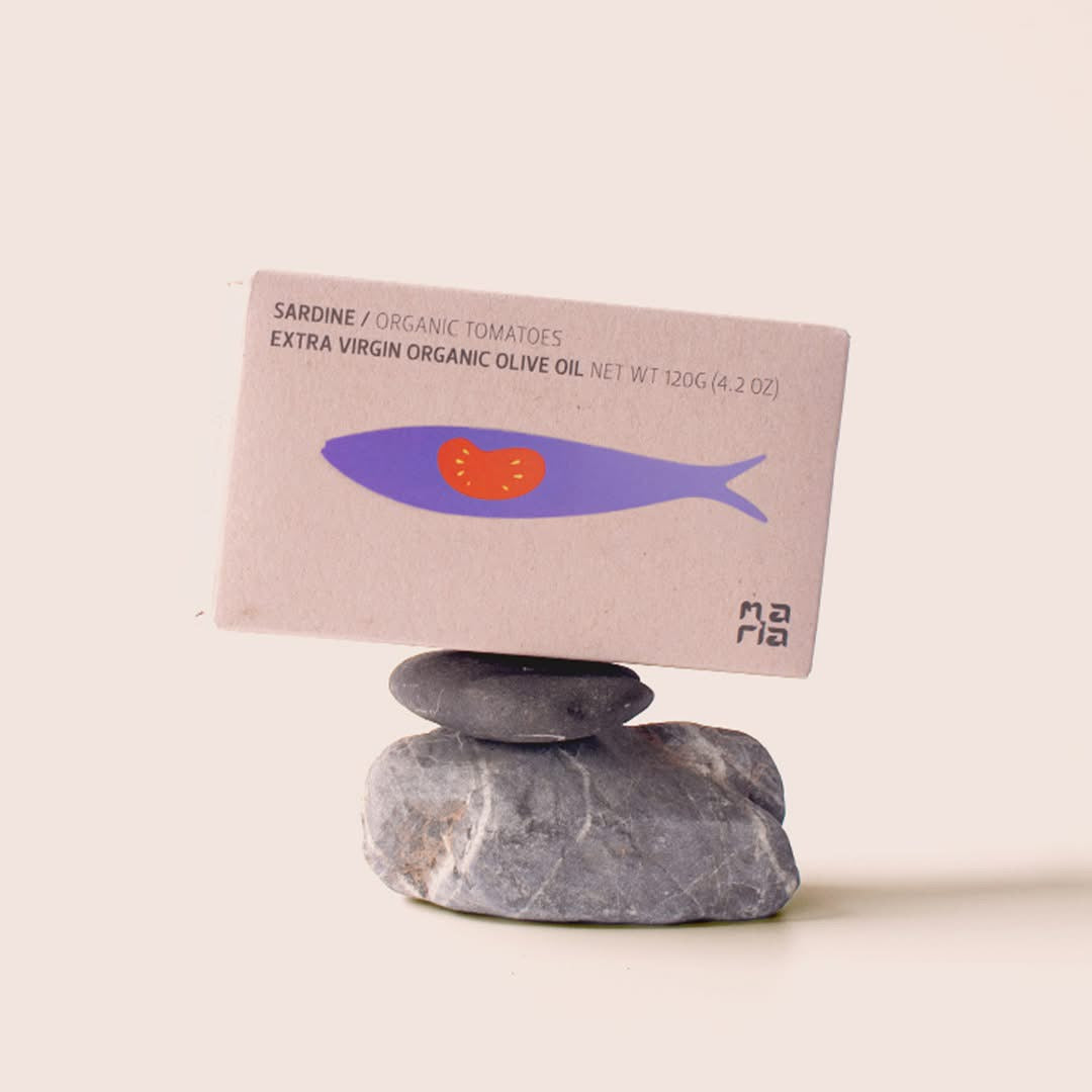 Sardynki w ekologicznym sosie pomidorowym z oliwą z oliwek extra virgin (BIO) | Maria Organic