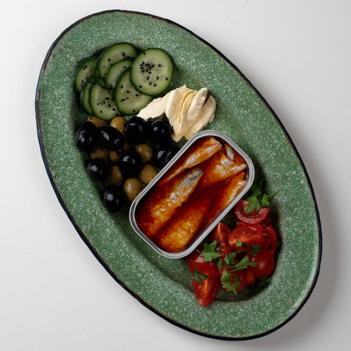 Danie z sardynkami organicznymi Maria w ekologicznym sosie pomidorowym i oliwie z oliwek extra virgin