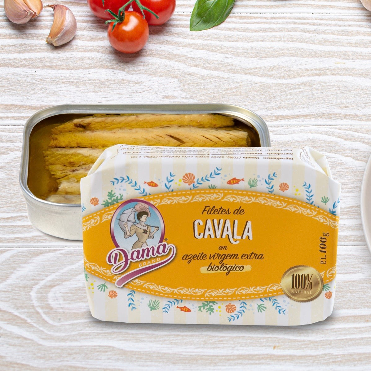 Filet z makreli w ekologicznej oliwie z oliwek extra virgin (BIO) | Dama