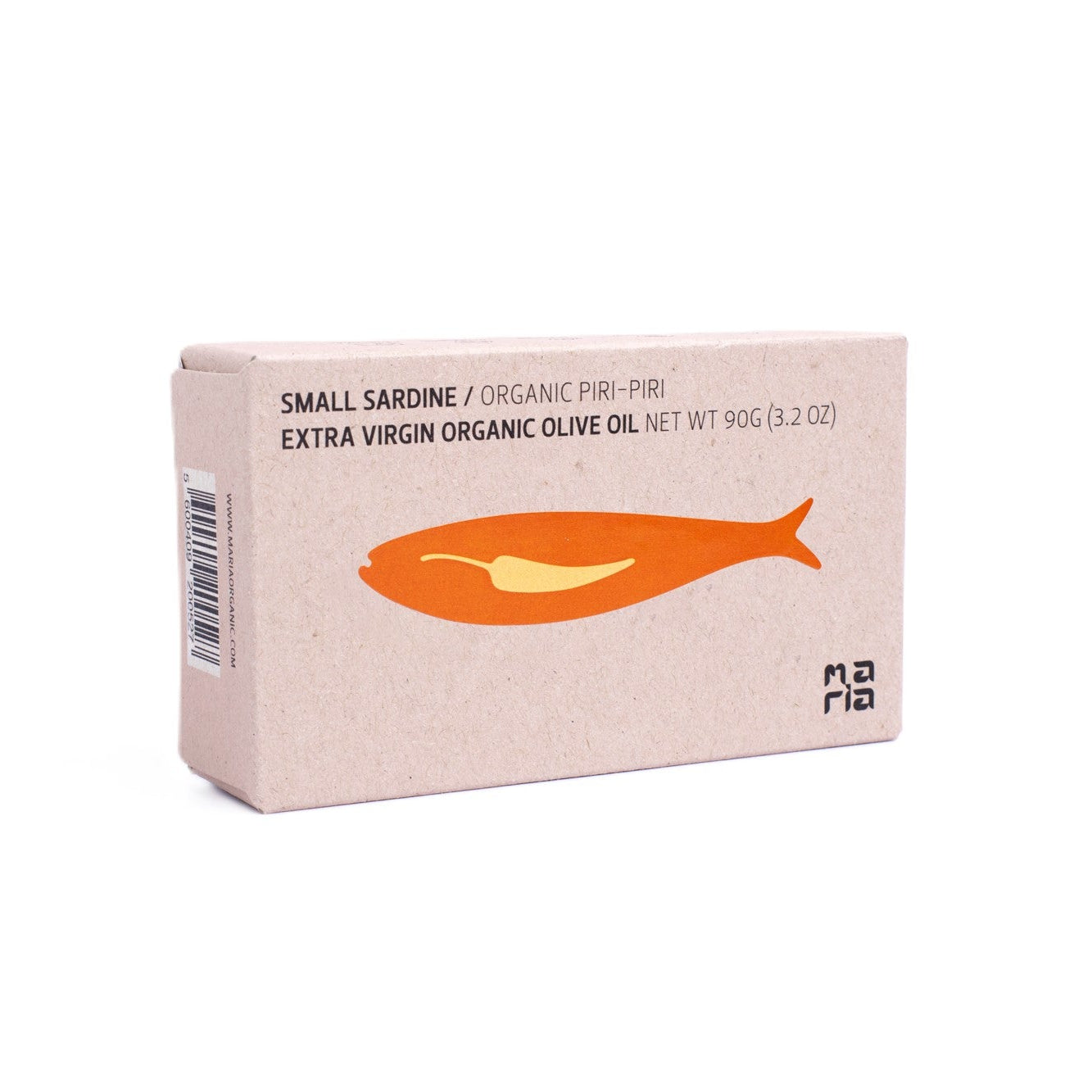 Małe sardynki w ekologicznej oliwie z oliwek extra virgin z ekologiczną papryczką chili (BIO) | Maria Organic